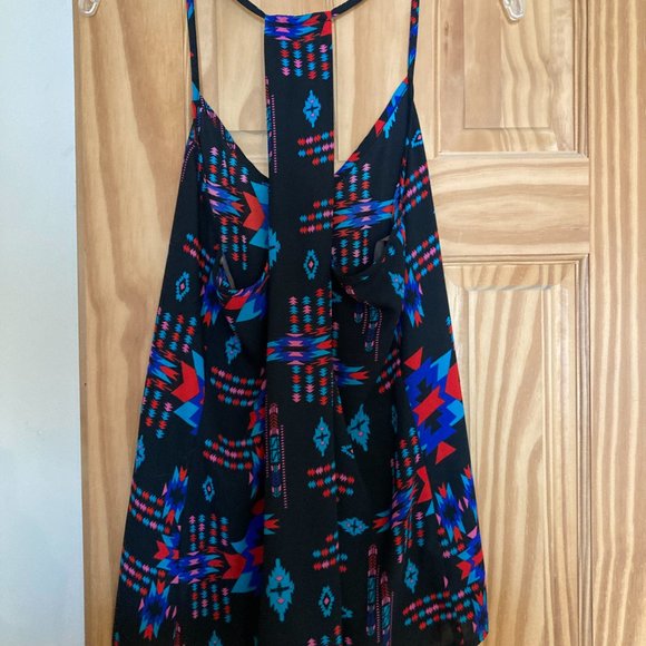 Women's Medium Tanktop, Black/multi color print - Picture 3 of 3